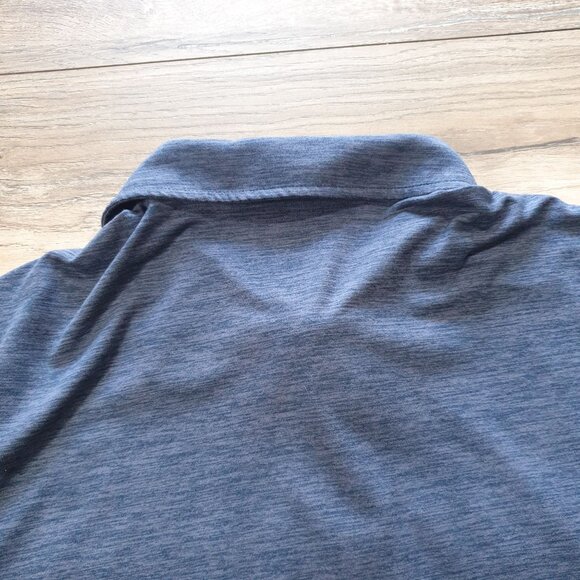 George Men Blue Polo Shirt Size XL 46 - 48 Short Sleeves Button Up Collar Henley - Picture 5 of 5